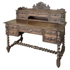 Used 19th Century French Renaissance Wall Desk with Extending Writing Surface