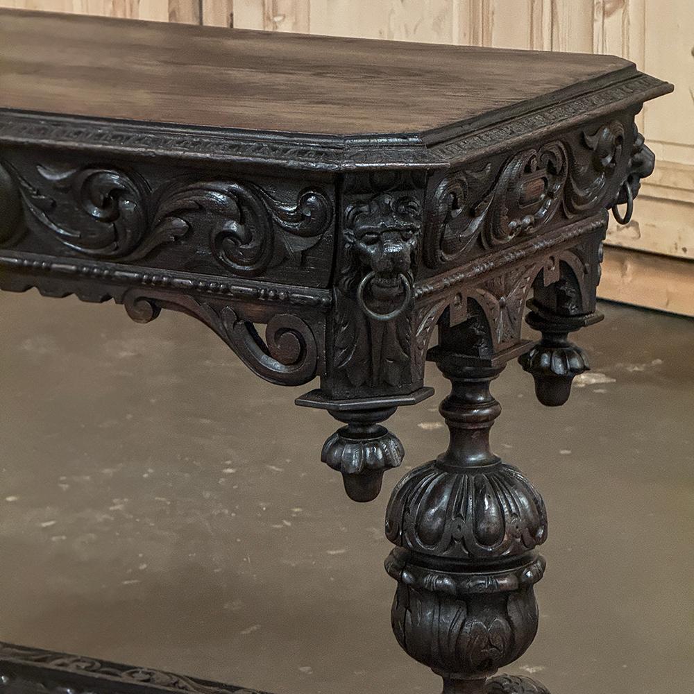 19th Century French Renaissance Writing Desk ~ End Table For Sale 8