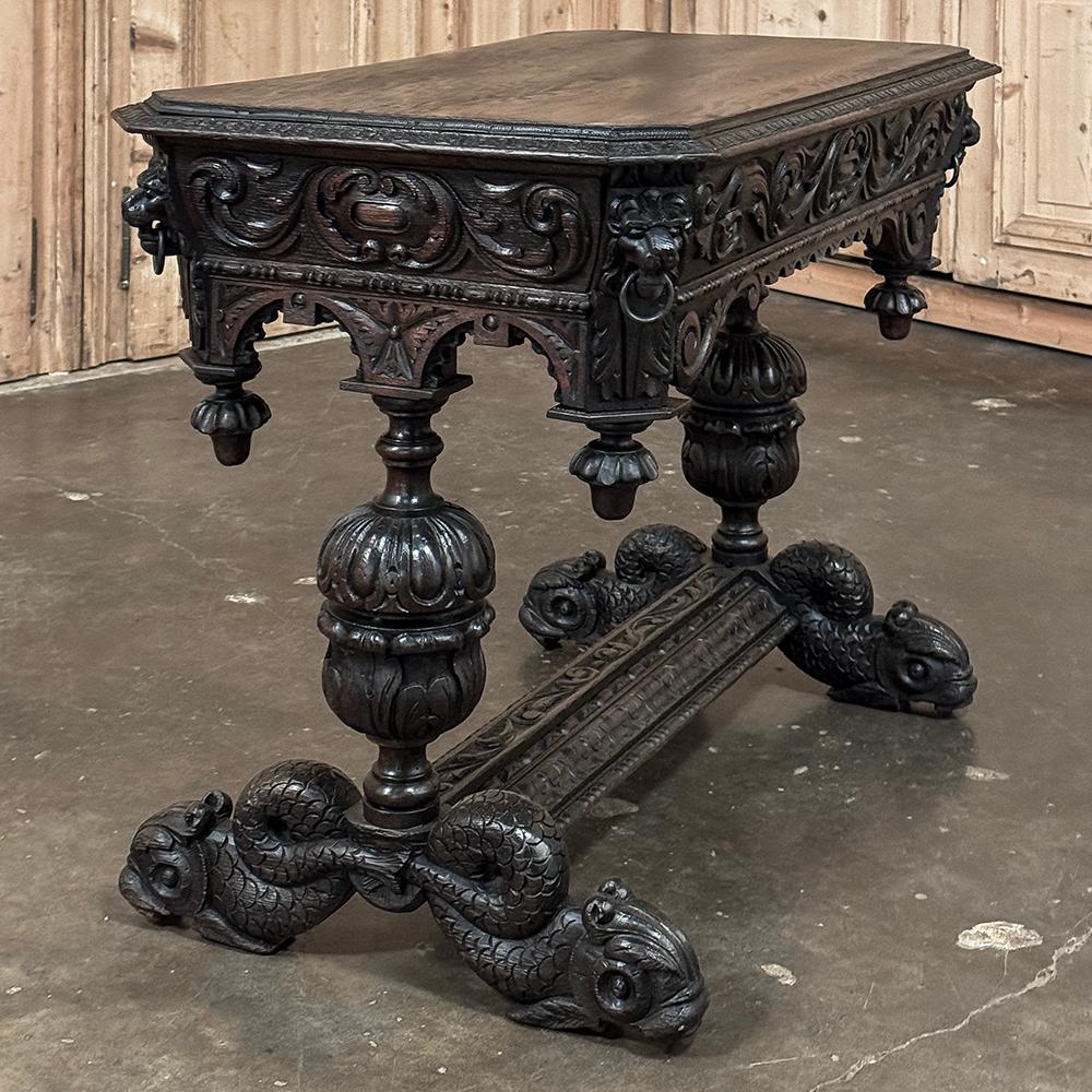 19th Century French Renaissance Writing Desk ~ End Table For Sale 10