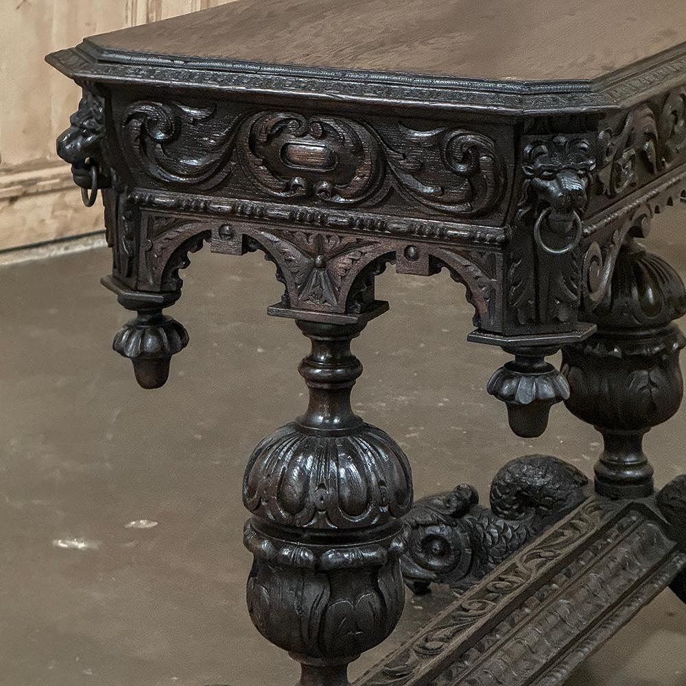 19th Century French Renaissance Writing Desk ~ End Table For Sale 11