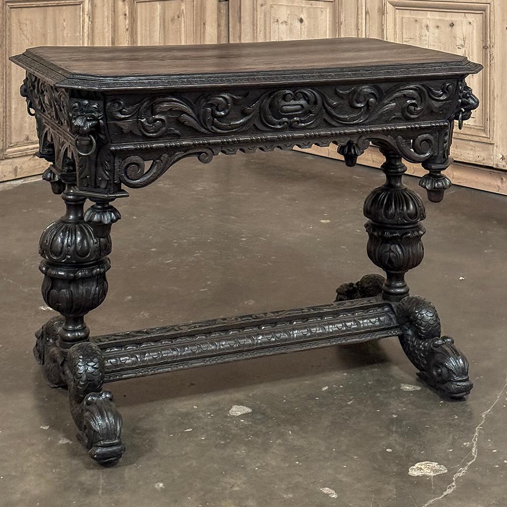 19th Century French Renaissance Writing Desk ~ End Table For Sale 13