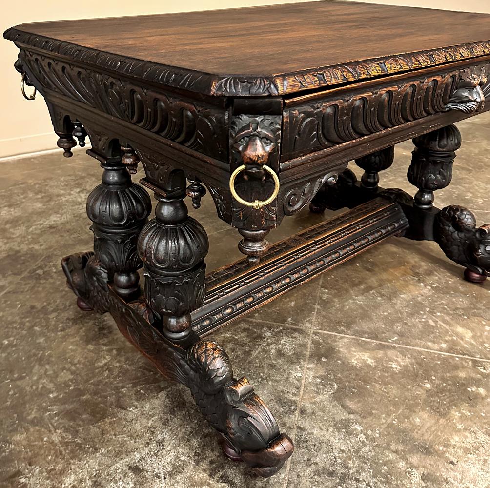 19th Century French Renaissance Writing Desk For Sale 7