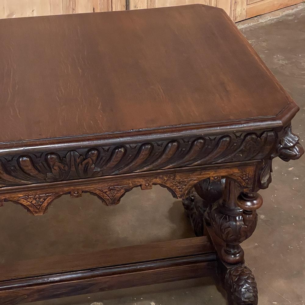 19th Century French Renaissance Writing Table, Desk For Sale 4