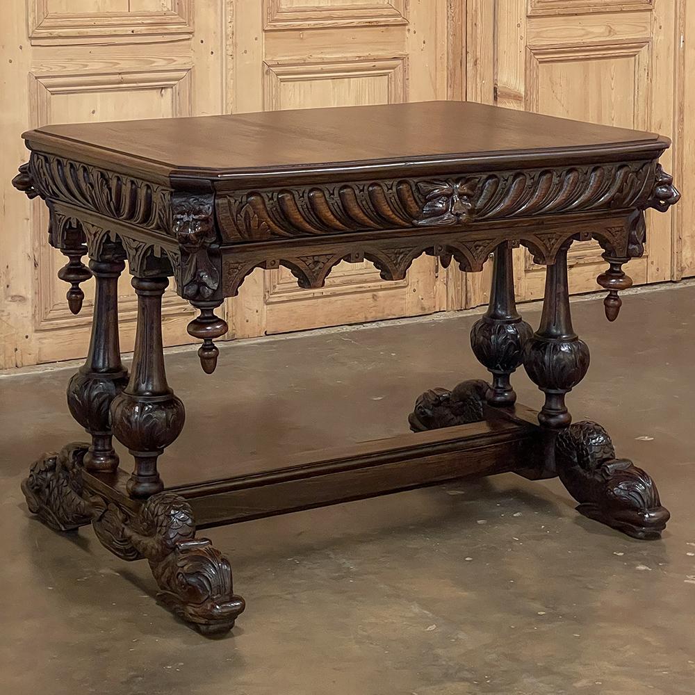 19th Century French Renaissance Writing Table, Desk For Sale 7