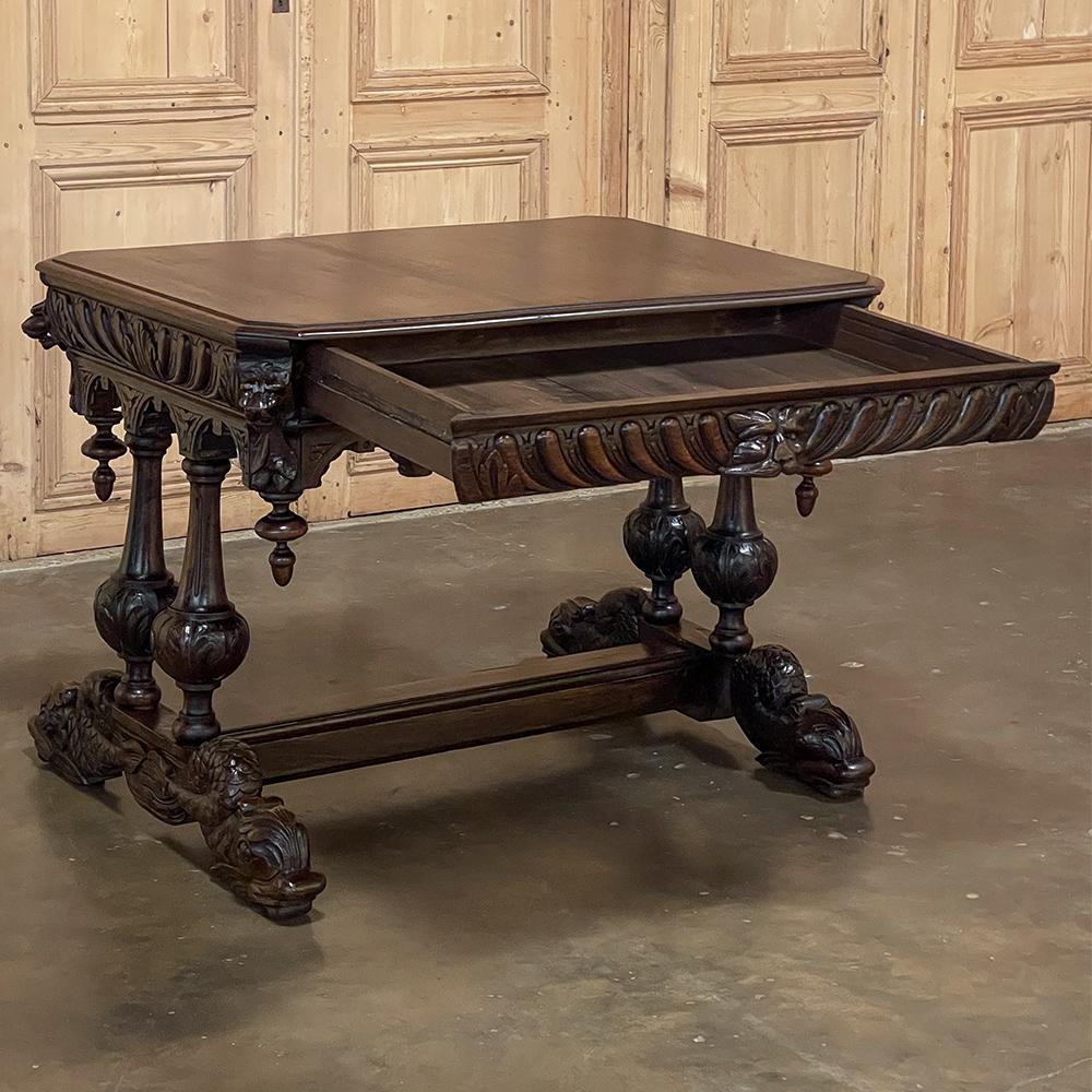 19th Century French Renaissance Writing Table, Desk For Sale 12