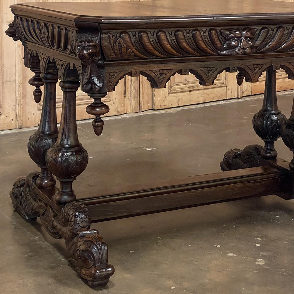 19th Century French Renaissance Writing Table, Desk For Sale 13