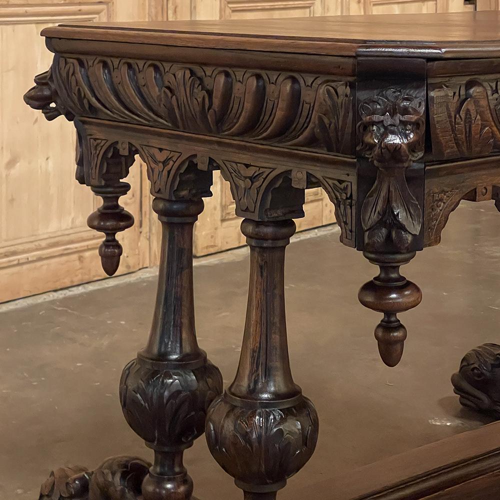 Table à écrire, bureau, Renaissance française du 19e siècle en vente 12