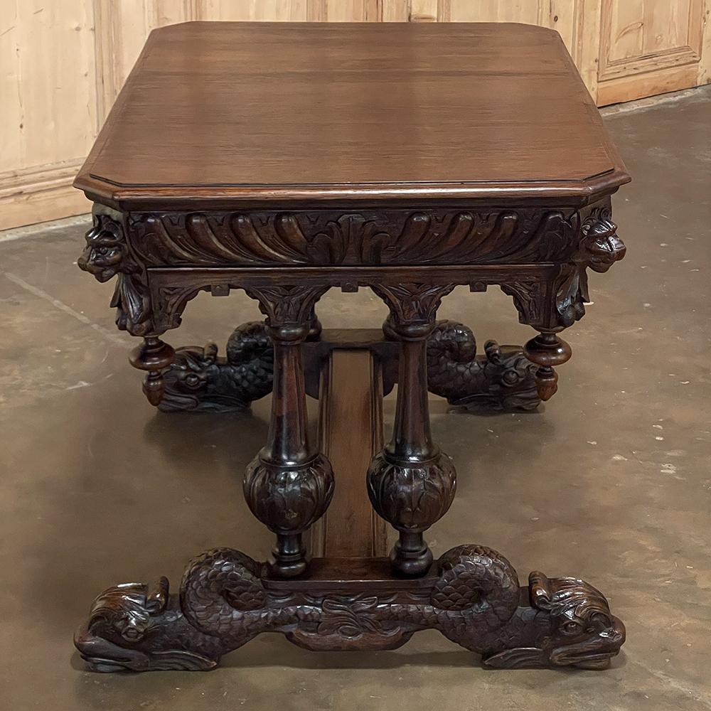 19th Century French Renaissance Writing Table, Desk For Sale 3