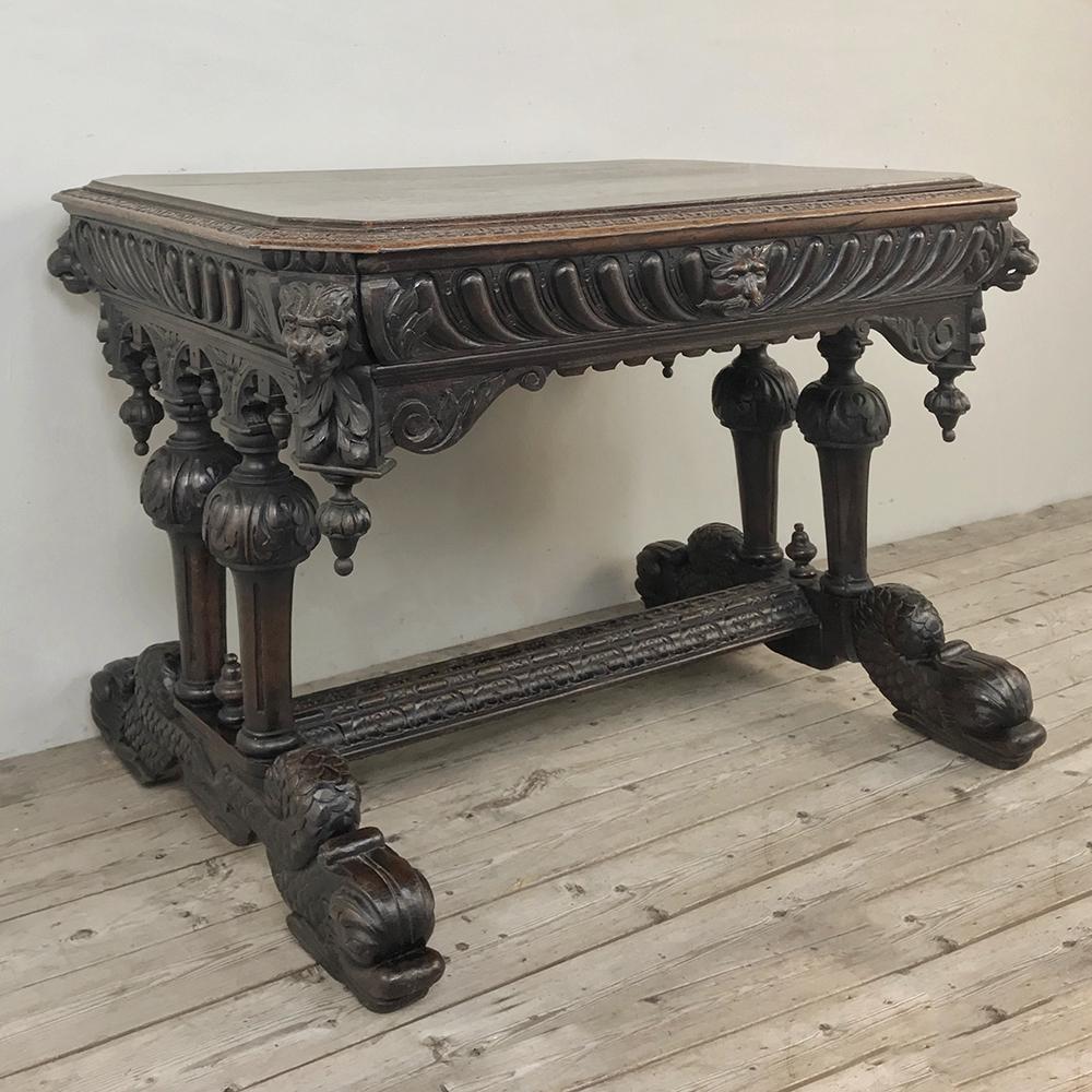 19th century French Renaissance writing table is often called a 