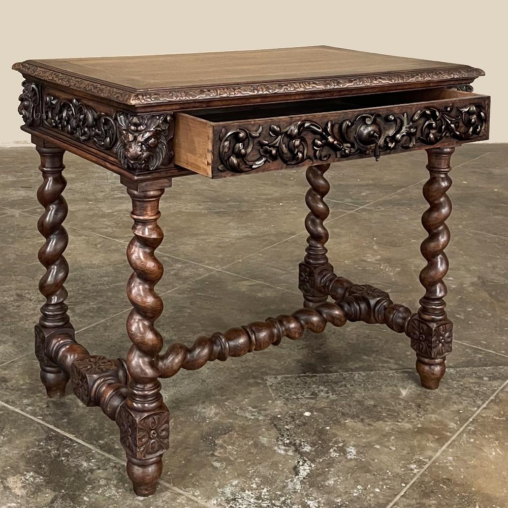 19th Century French Renaissance Writing Table, Student Desk For Sale 1