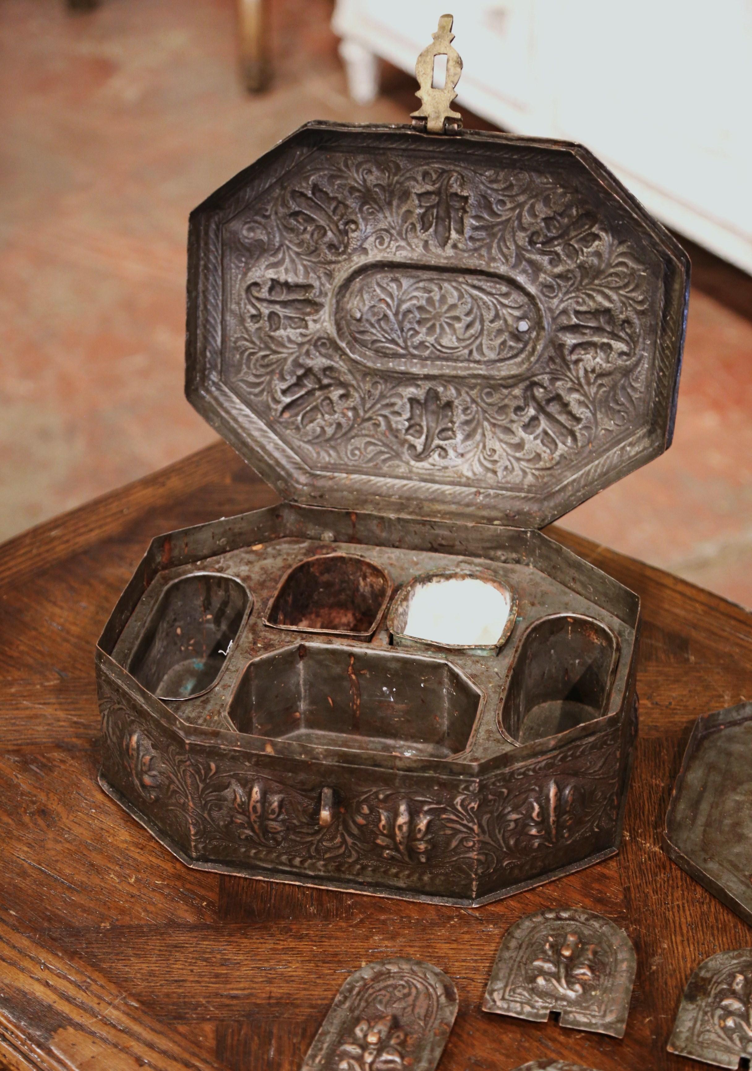 Französische versilberte Silberbesteck- oder Schmuckschatulle aus dem 19. Jahrhundert im Angebot 5
