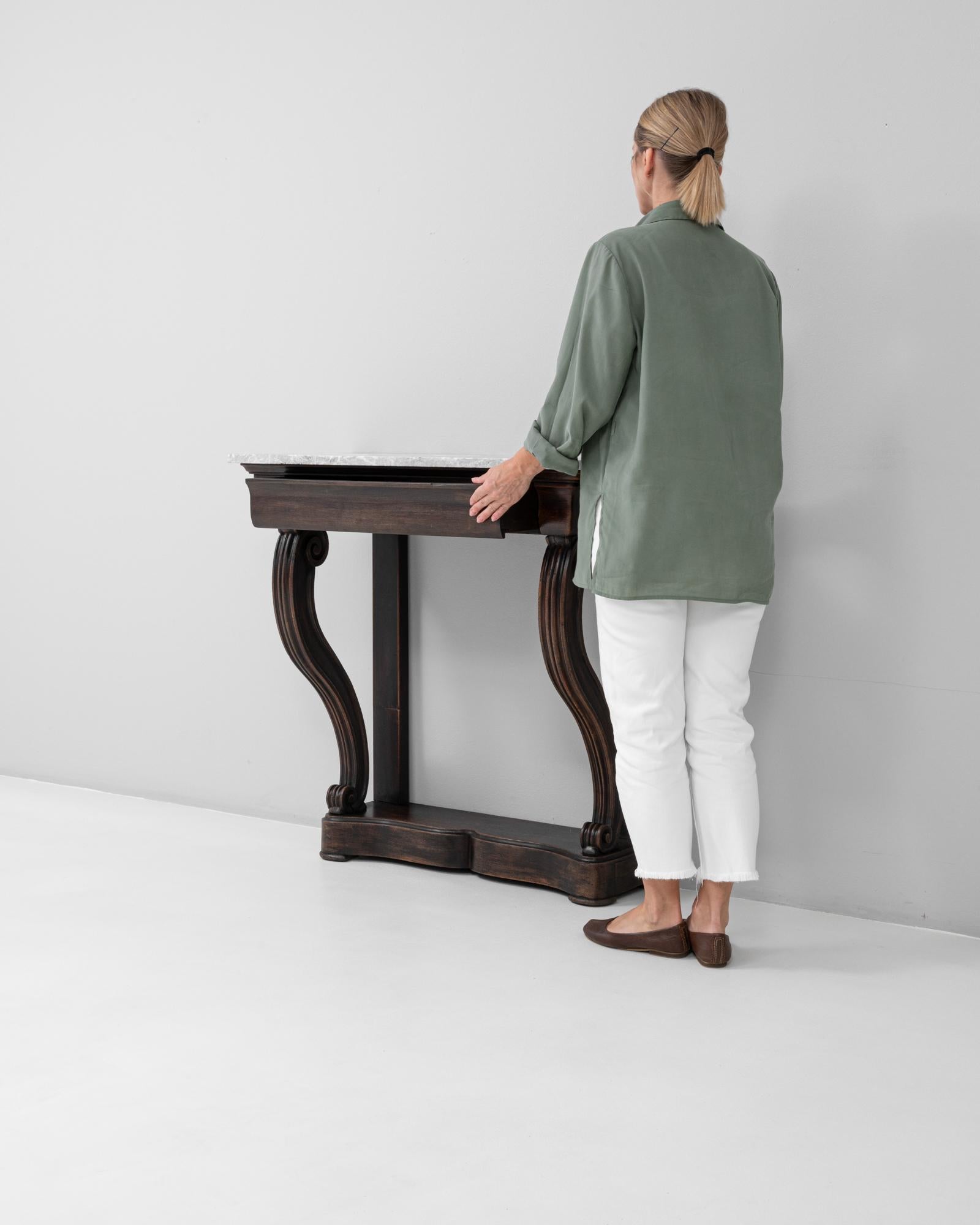 19th Century French Restauration Console Table With Marble Top For Sale 4