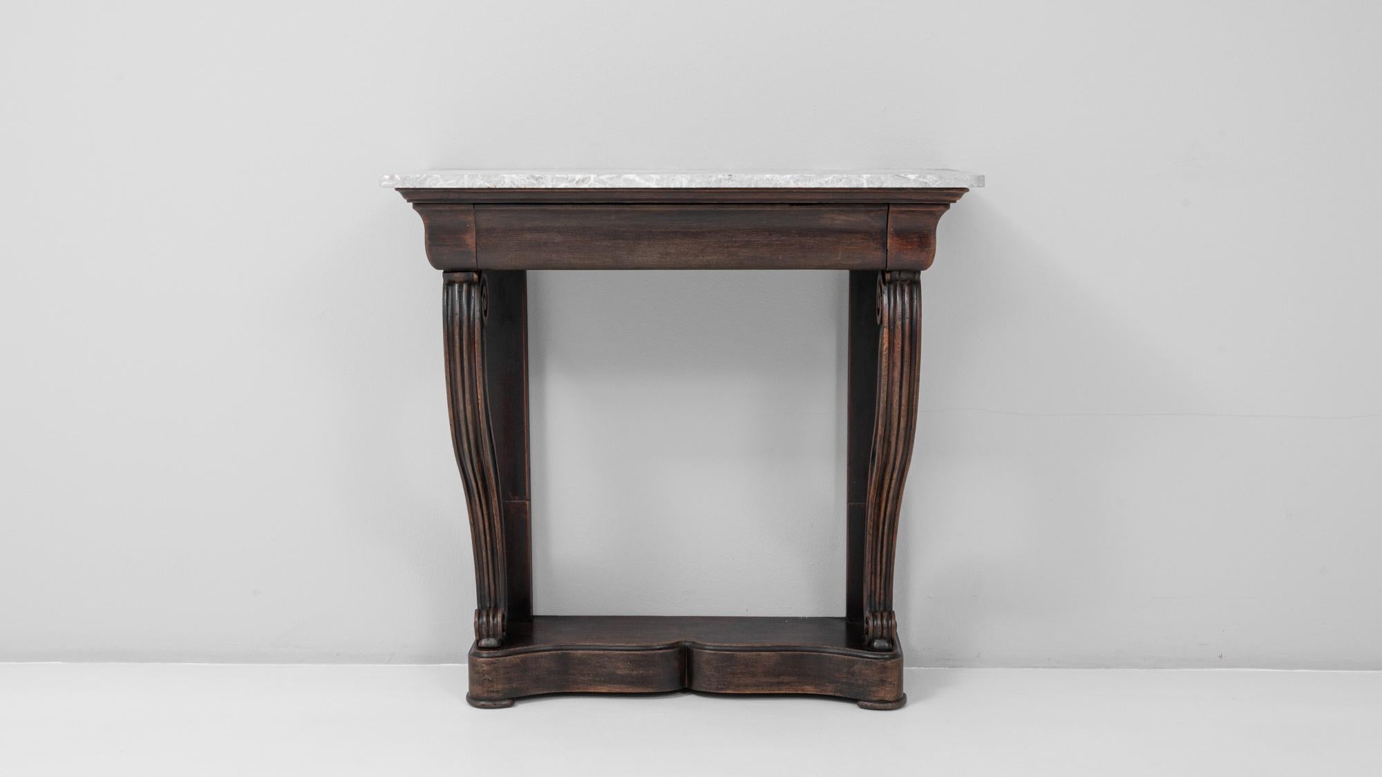 19th Century French Restauration Console Table With Marble Top For Sale 6