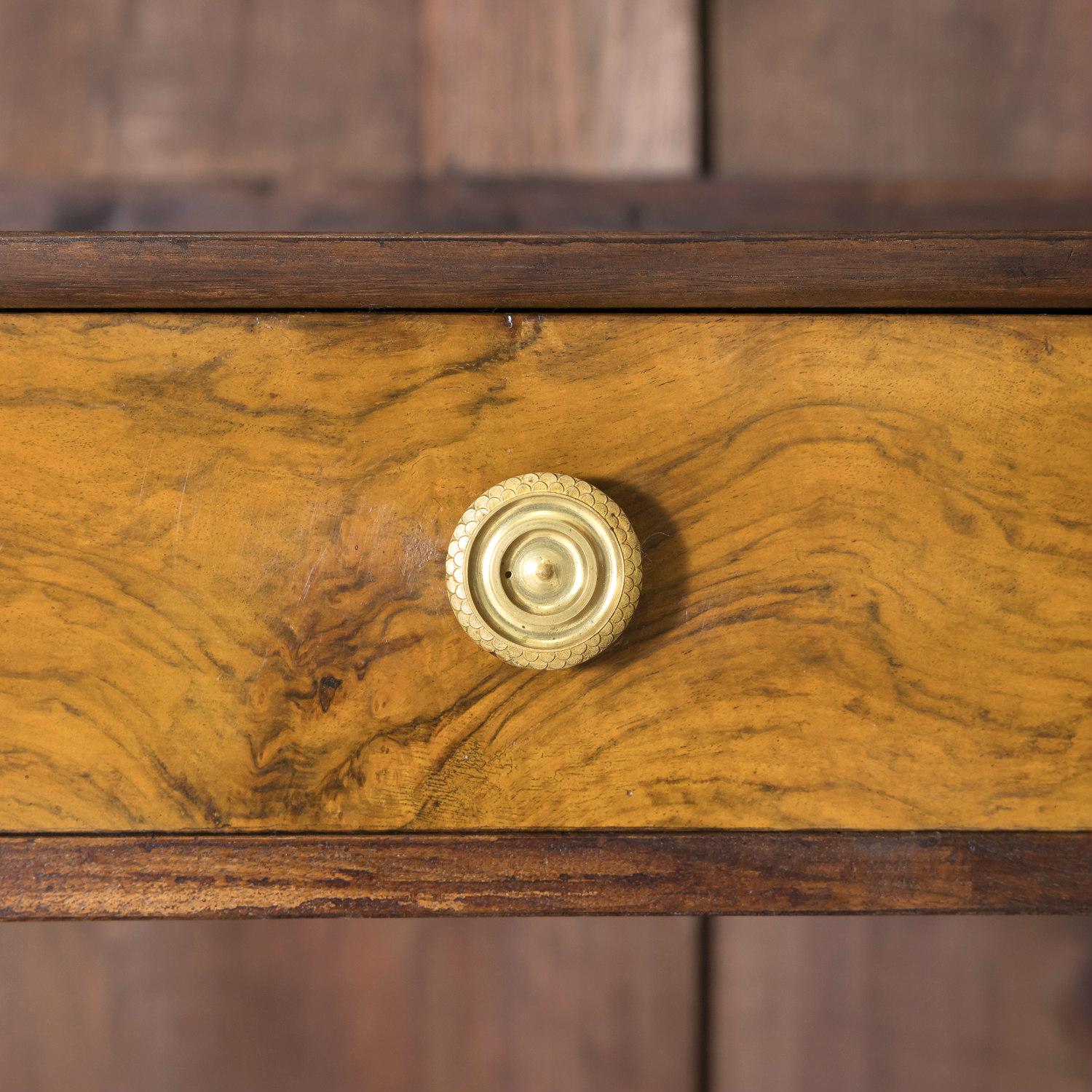 19th Century French Restauration Period Walnut Armoire with Fruitwood Marquetry For Sale 4