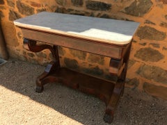 19th Century French Restauration Style Mahogany Console Table, 1850s