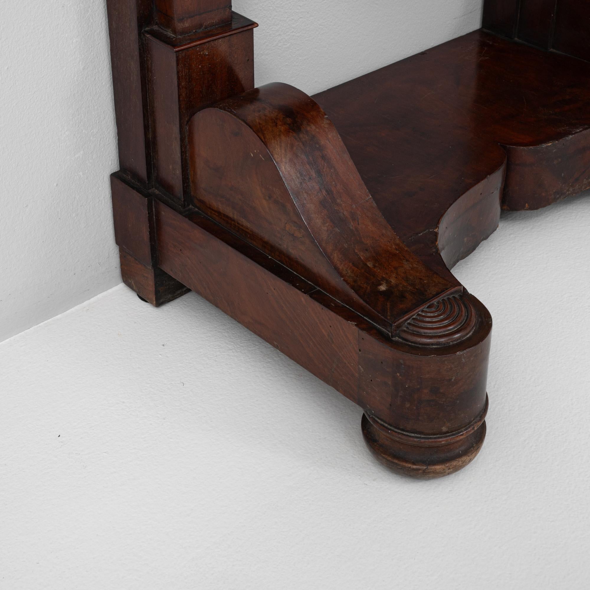 Mesa Consola de Madera de Restauración Francesa del Siglo XIX en Pátina Original en venta 7