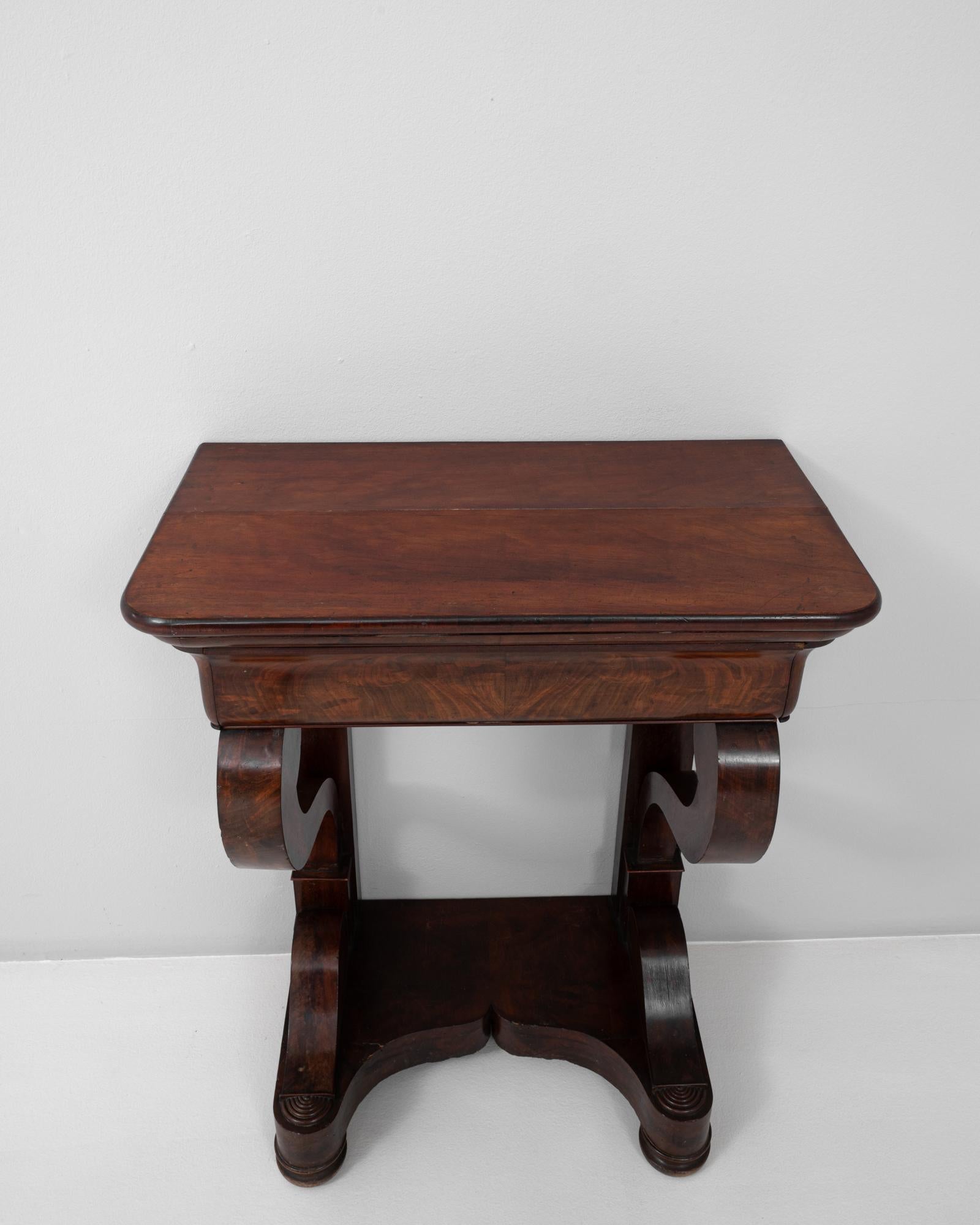 Mesa Consola de Madera de Restauración Francesa del Siglo XIX en Pátina Original en venta 9