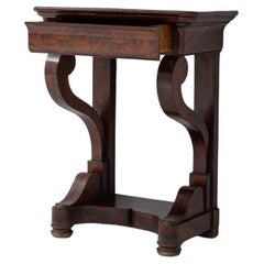 Mesa Consola de Madera de Restauración Francesa del Siglo XIX en Pátina Original