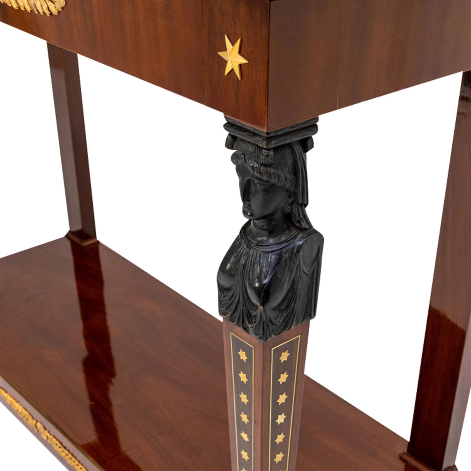 Table console ancienne Retour d'Egpyte du 19ème siècle Bon état - En vente à West Palm Beach, FL