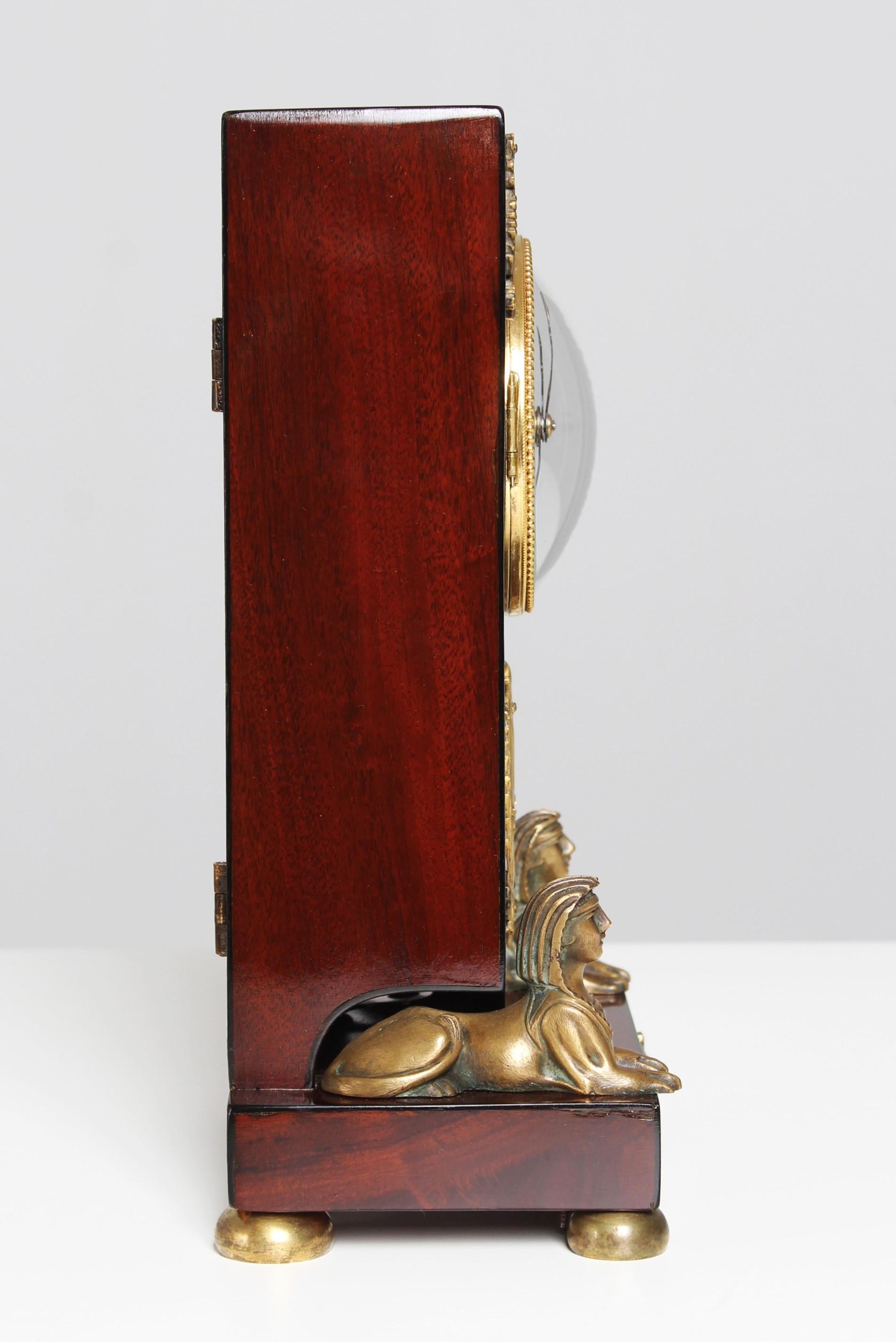 19th Century French Retour d'Egypte Mantel Clock, Pendule d'Audience 9