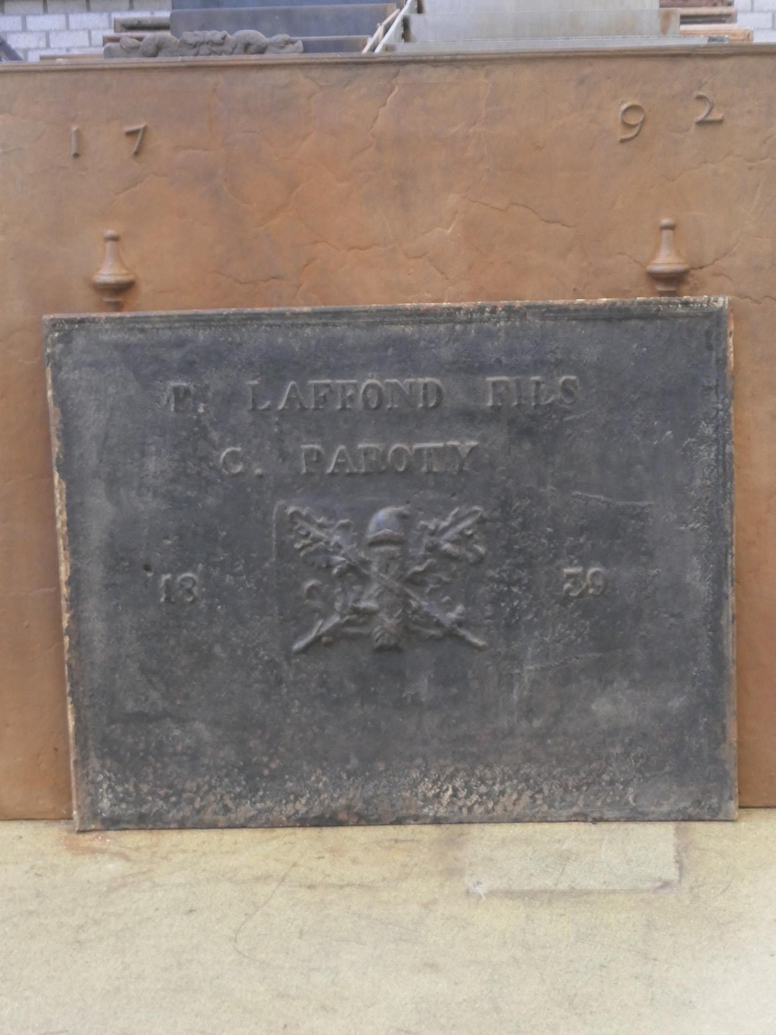 Cast 19th Century 'French Revolution' Fireback / Backsplash For Sale