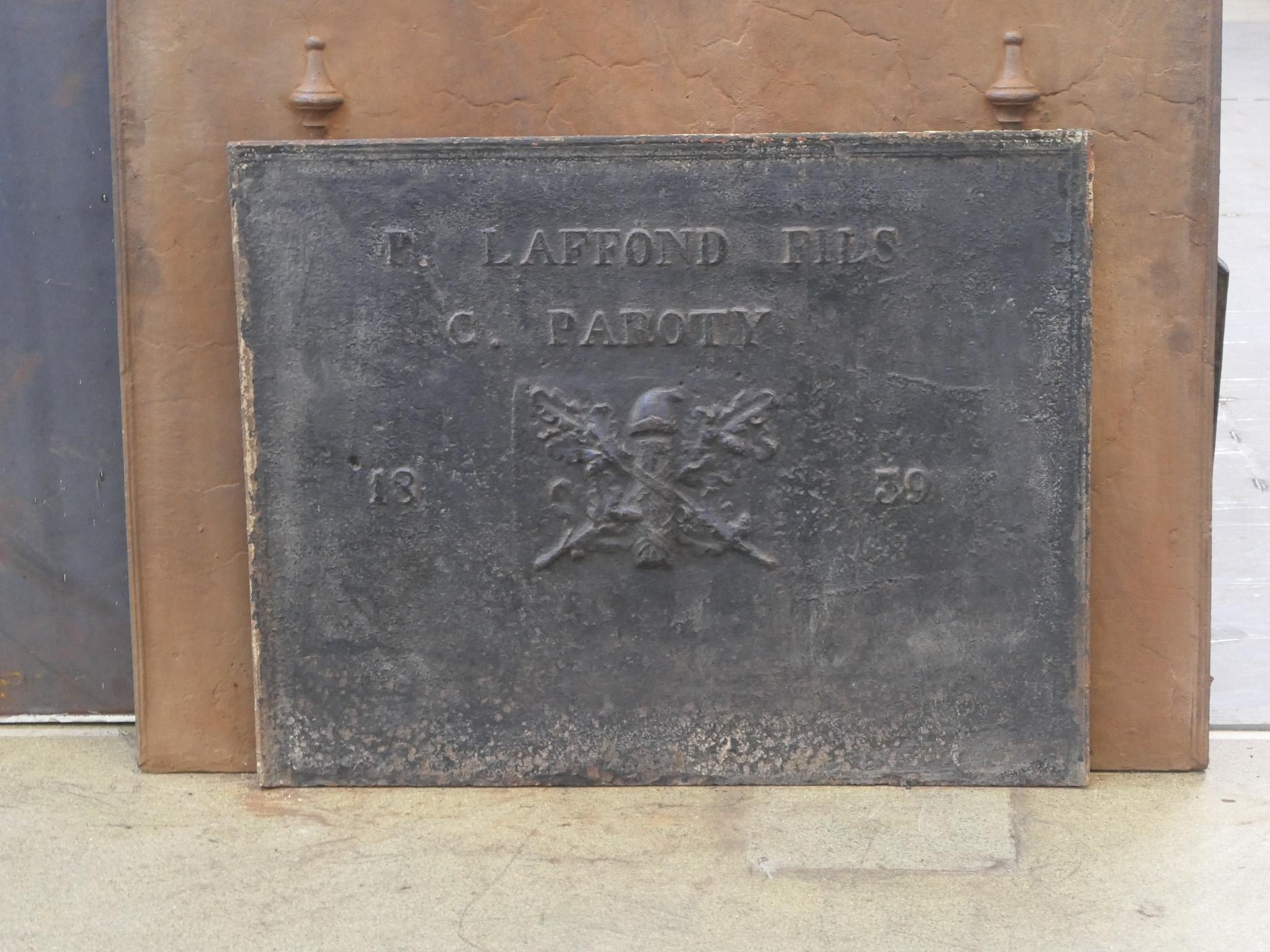 19th Century 'French Revolution' Fireback / Backsplash In Good Condition For Sale In Soest, NL