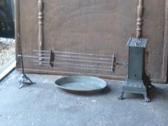 19th Century French Roasting Jack and Attachments