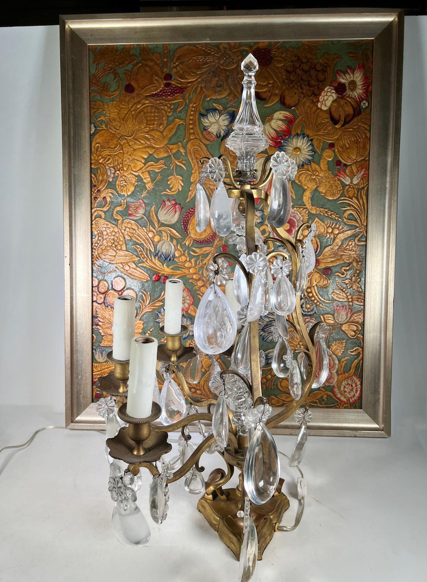 Girándolas francesas de cristal de roca del siglo XIX en venta 6