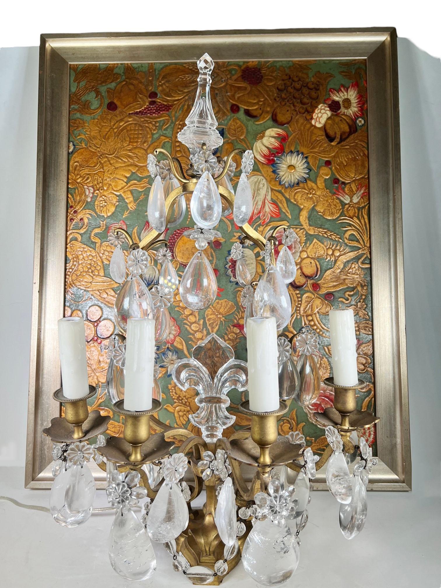 Girándolas francesas de cristal de roca del siglo XIX en venta 10