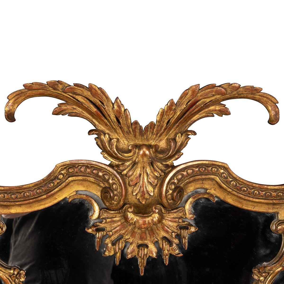 19th Century French Rococo Carved Giltwood Mirror, circa 1860 For Sale 10