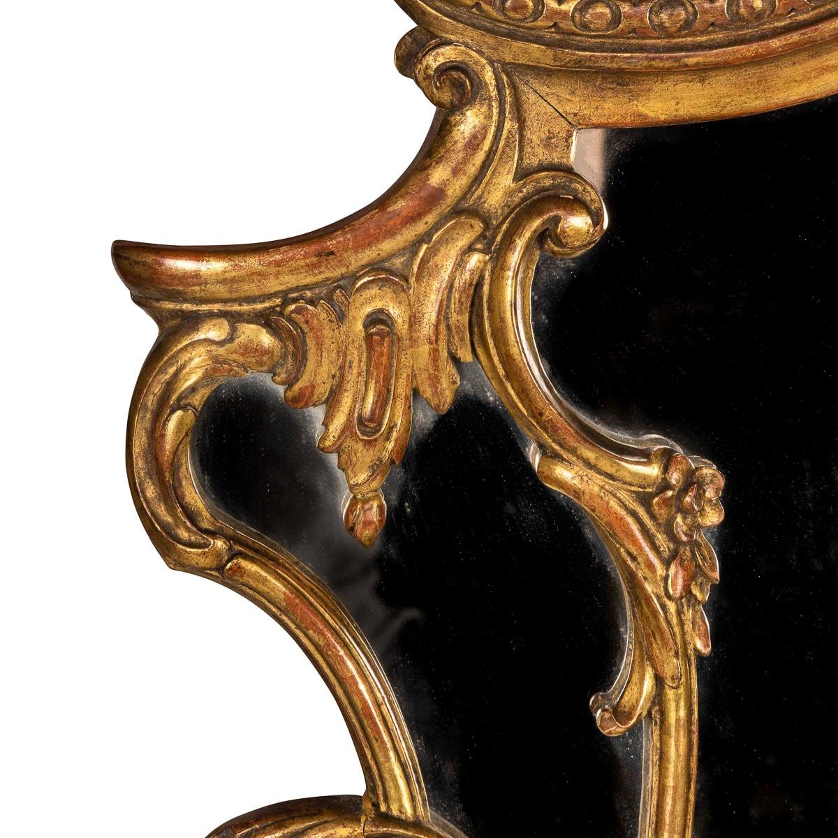 19th Century French Rococo Carved Giltwood Mirror, circa 1860 For Sale 11
