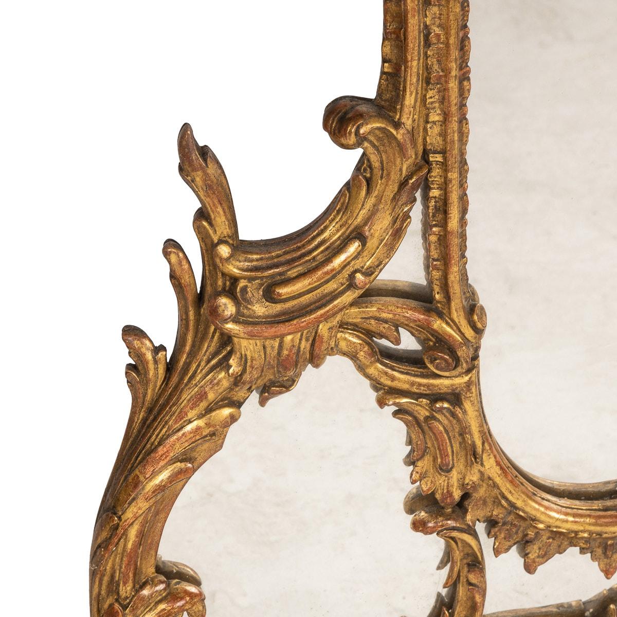 19th Century French Rococo Carved Giltwood Mirror, circa 1860 For Sale 1