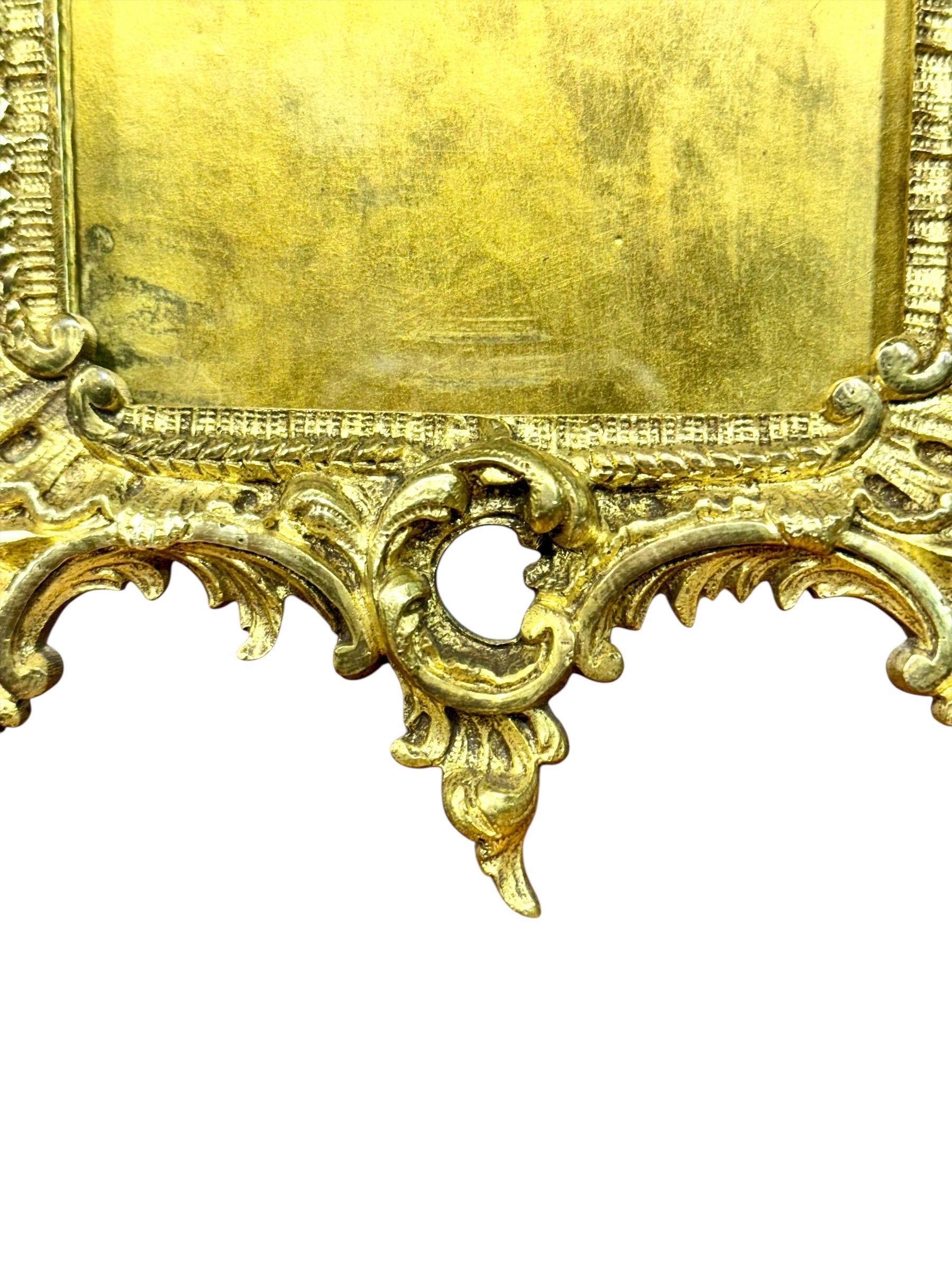 19th-Century French Rococo Gilt Bronze Tabletop Frame For Sale 5