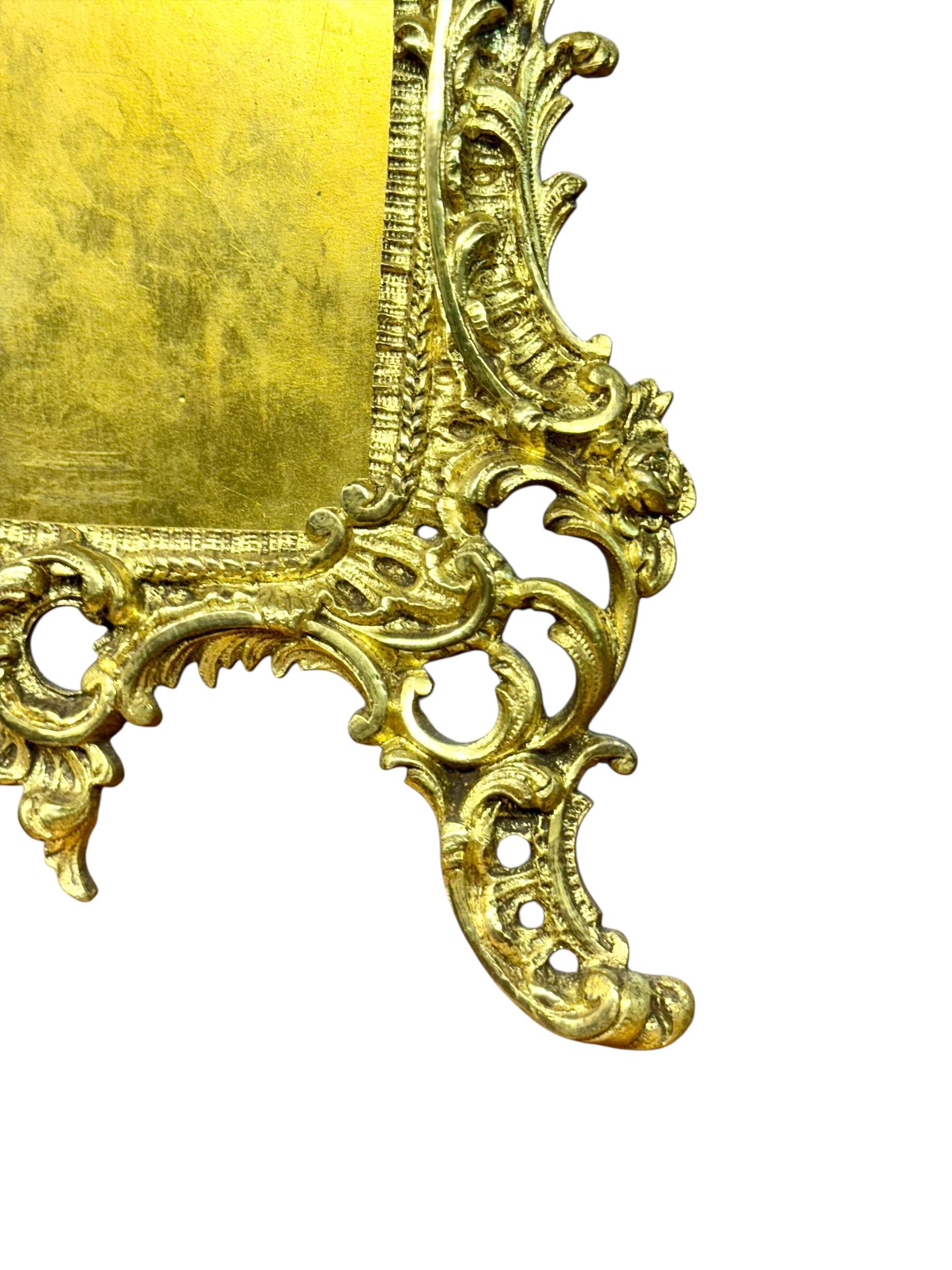 19th-Century French Rococo Gilt Bronze Tabletop Frame For Sale 7