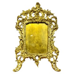 19th-Century French Rococo Gilt Bronze Tabletop Frame
