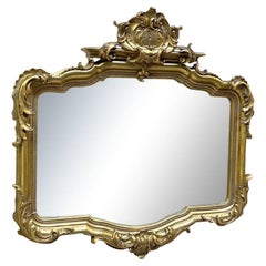 Miroir doré French Rococo du 19e siècle