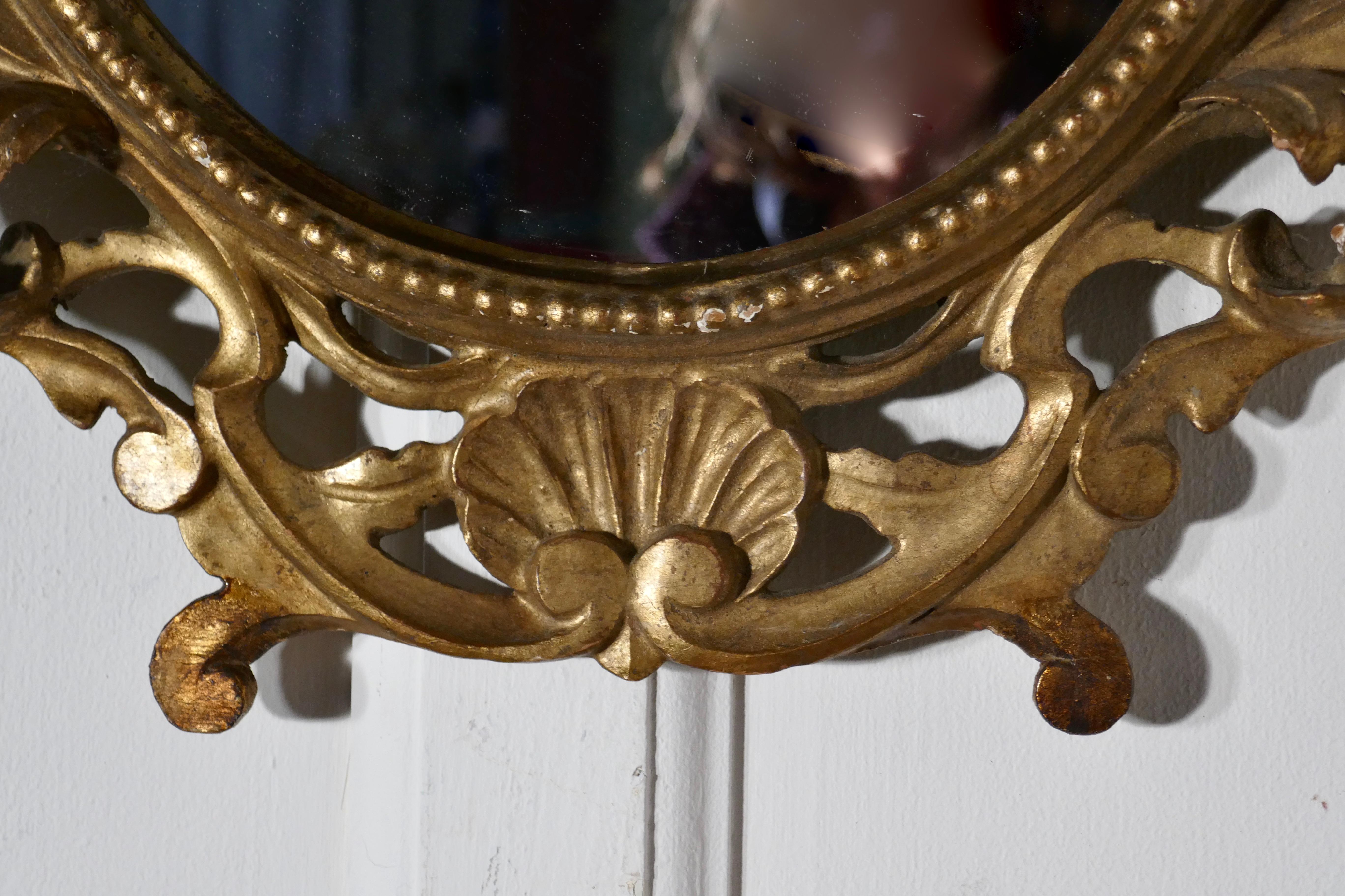 19th Century French Rococo Gilt Wall Mirror For Sale 1