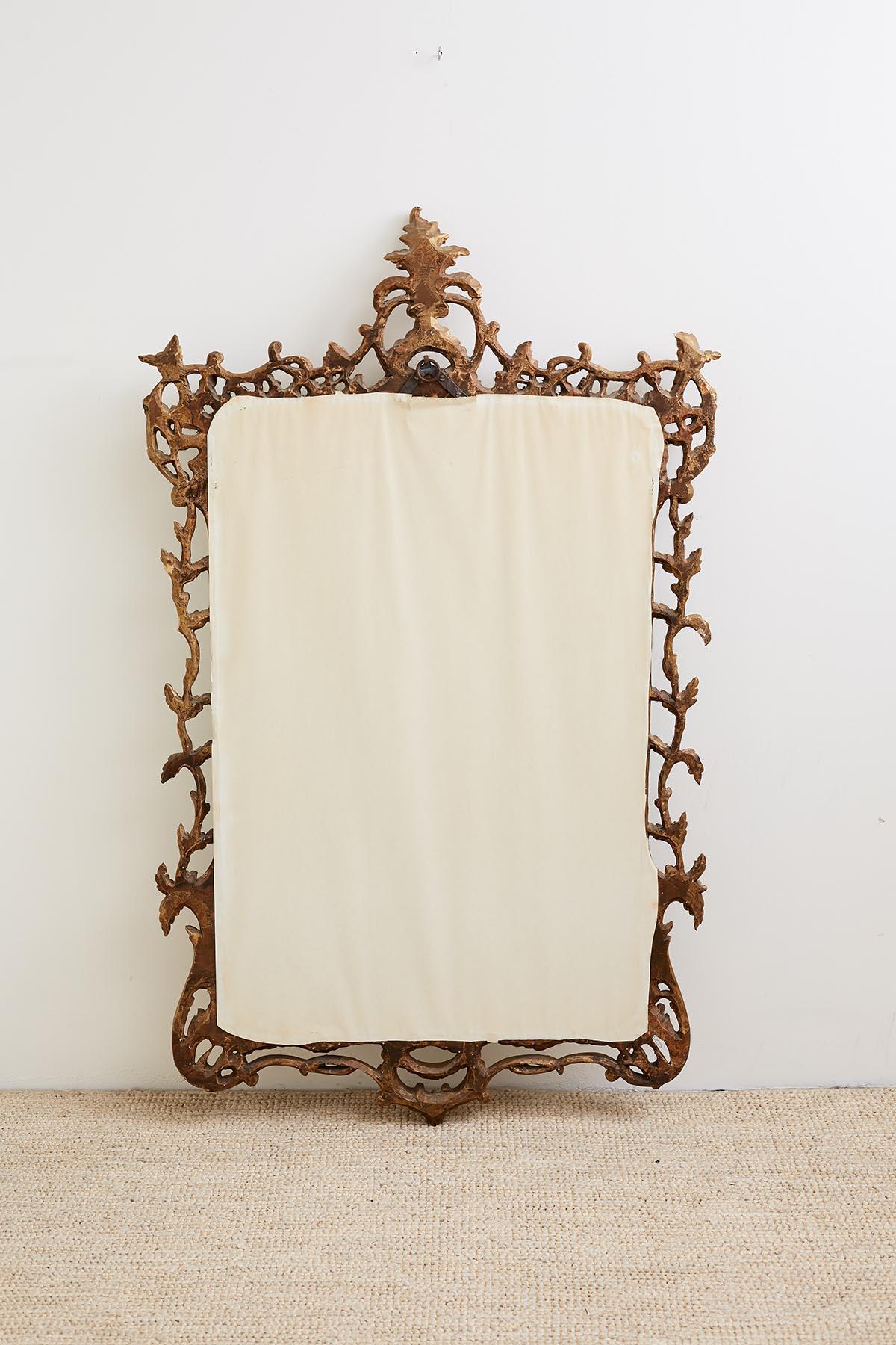 19th Century French Rococo Giltwood Carved Mirror 10