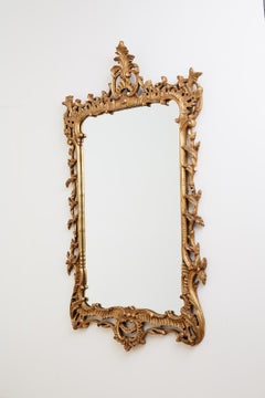 19th Century French Rococo Giltwood Carved Mirror