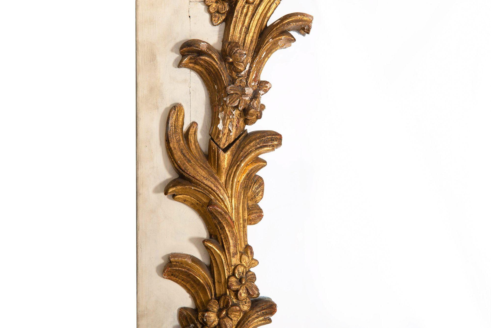 Specchio Trumeau in legno intagliato in stile Rococò Luigi XV del XIX secolo, H. H. 80 in vendita 9