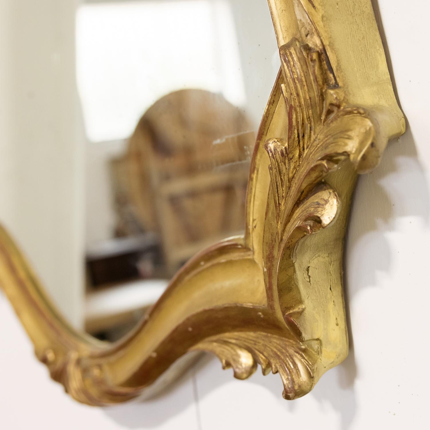19th Century French Rococo Louis XV Style Giltwood Mirror 4