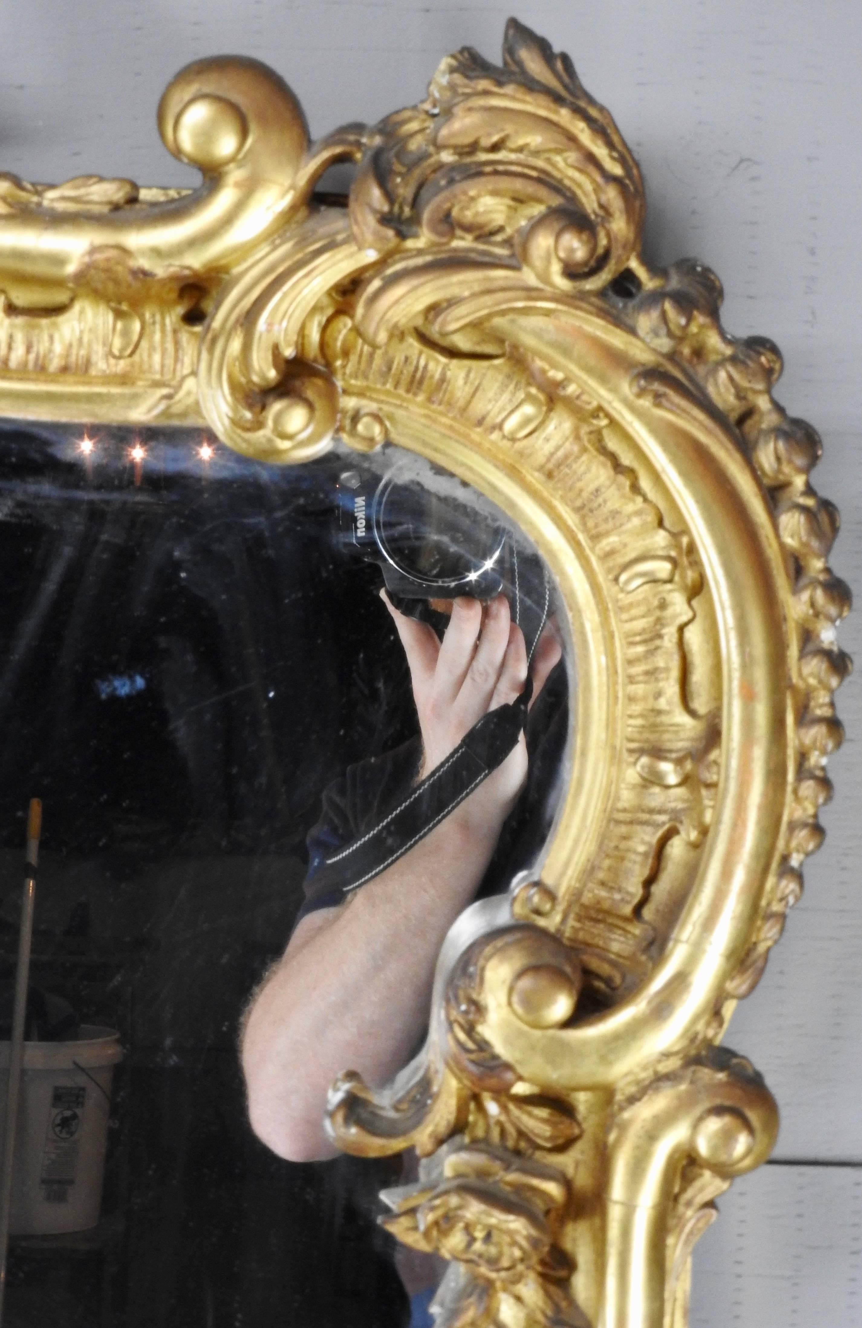19th Century French Rococo Mirror For Sale 1