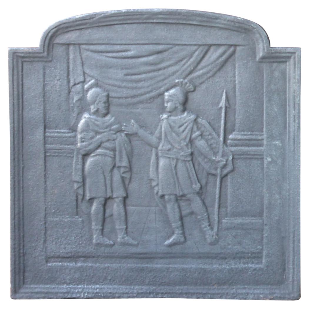 19th Century French 'Roman Scene' Fireback / Backsplash For Sale