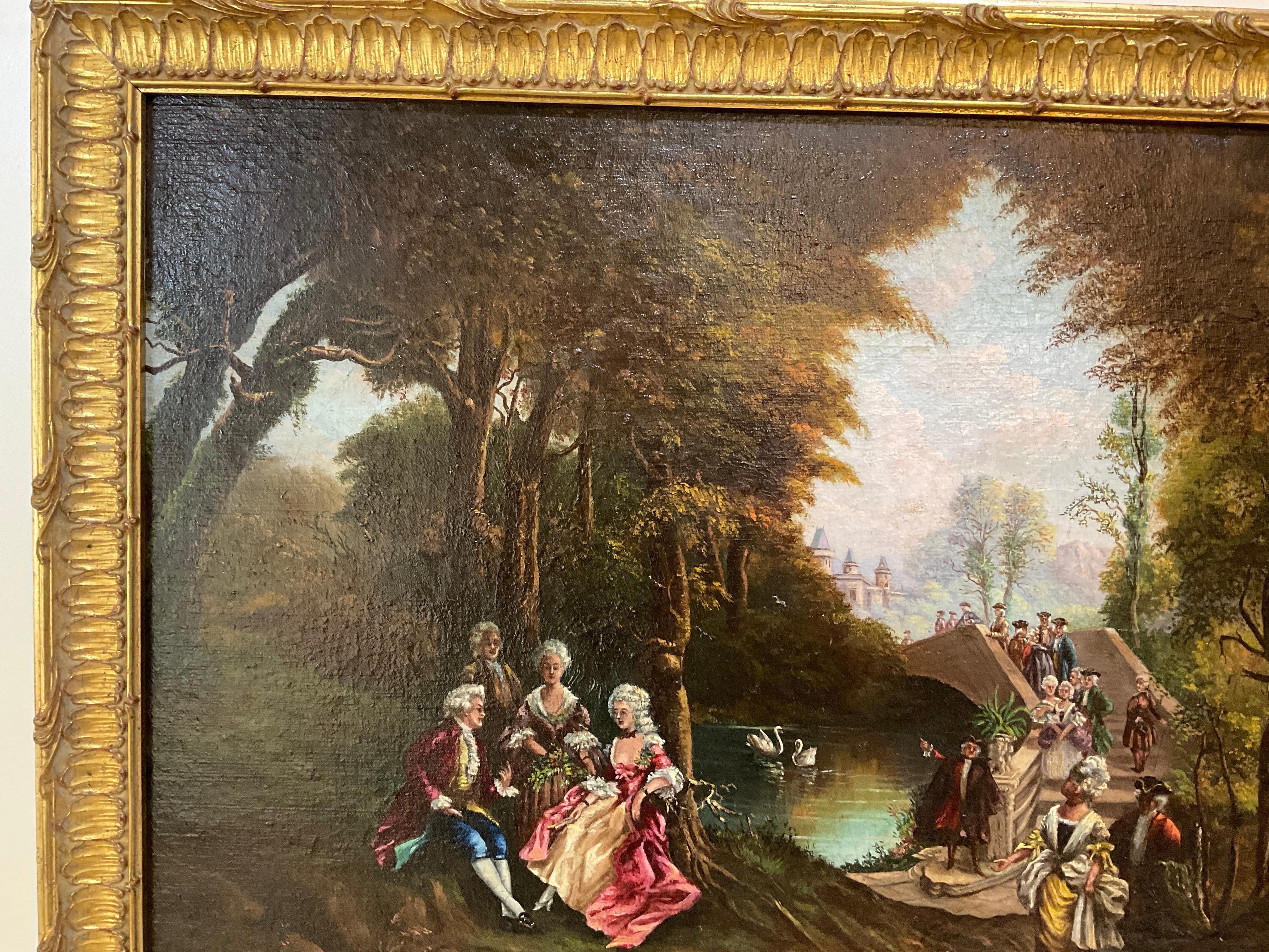 French Romanticism: 19th-Century Oil Painting For Sale 2