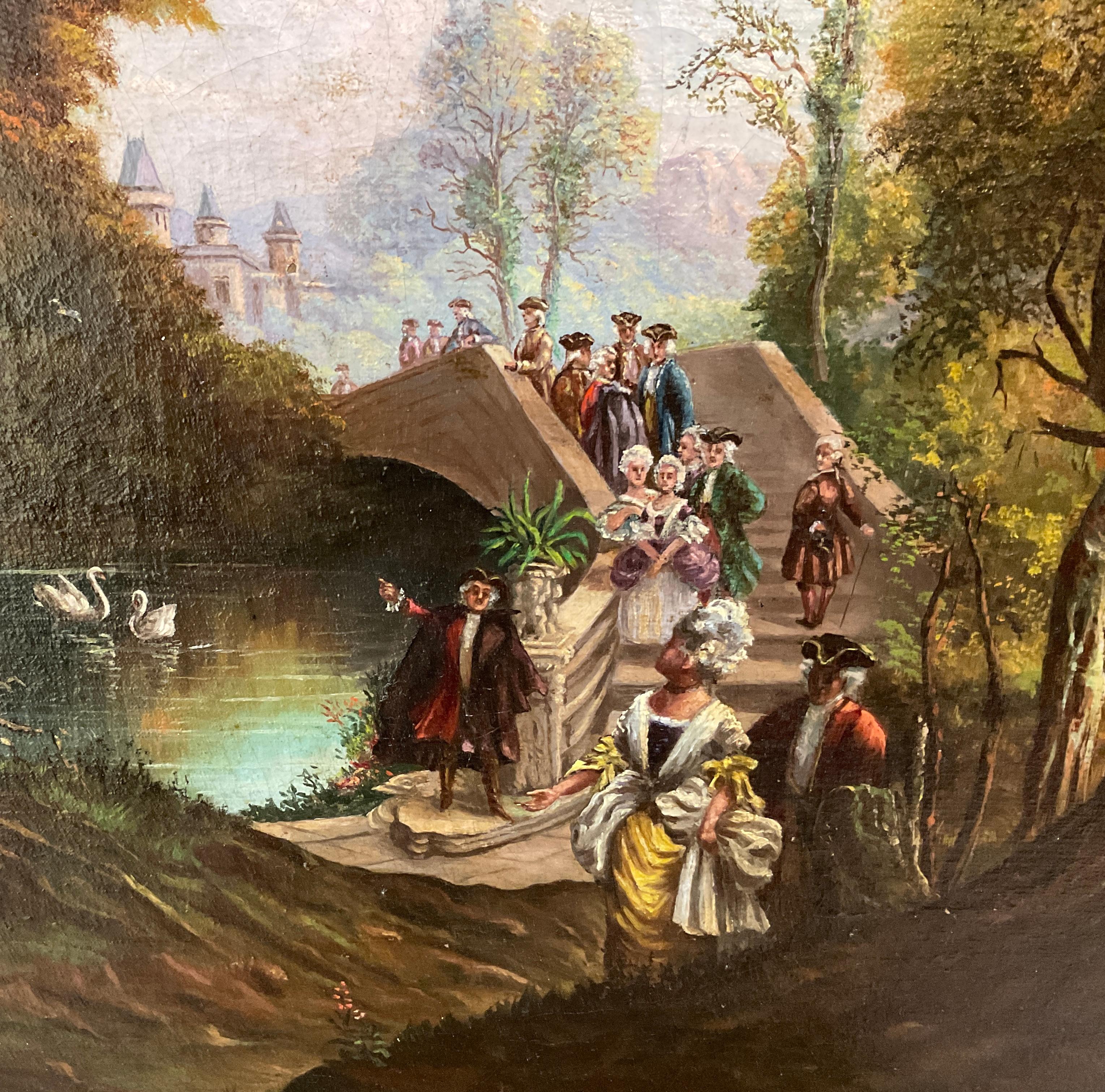 French Romanticism: 19th-Century Oil Painting For Sale 7