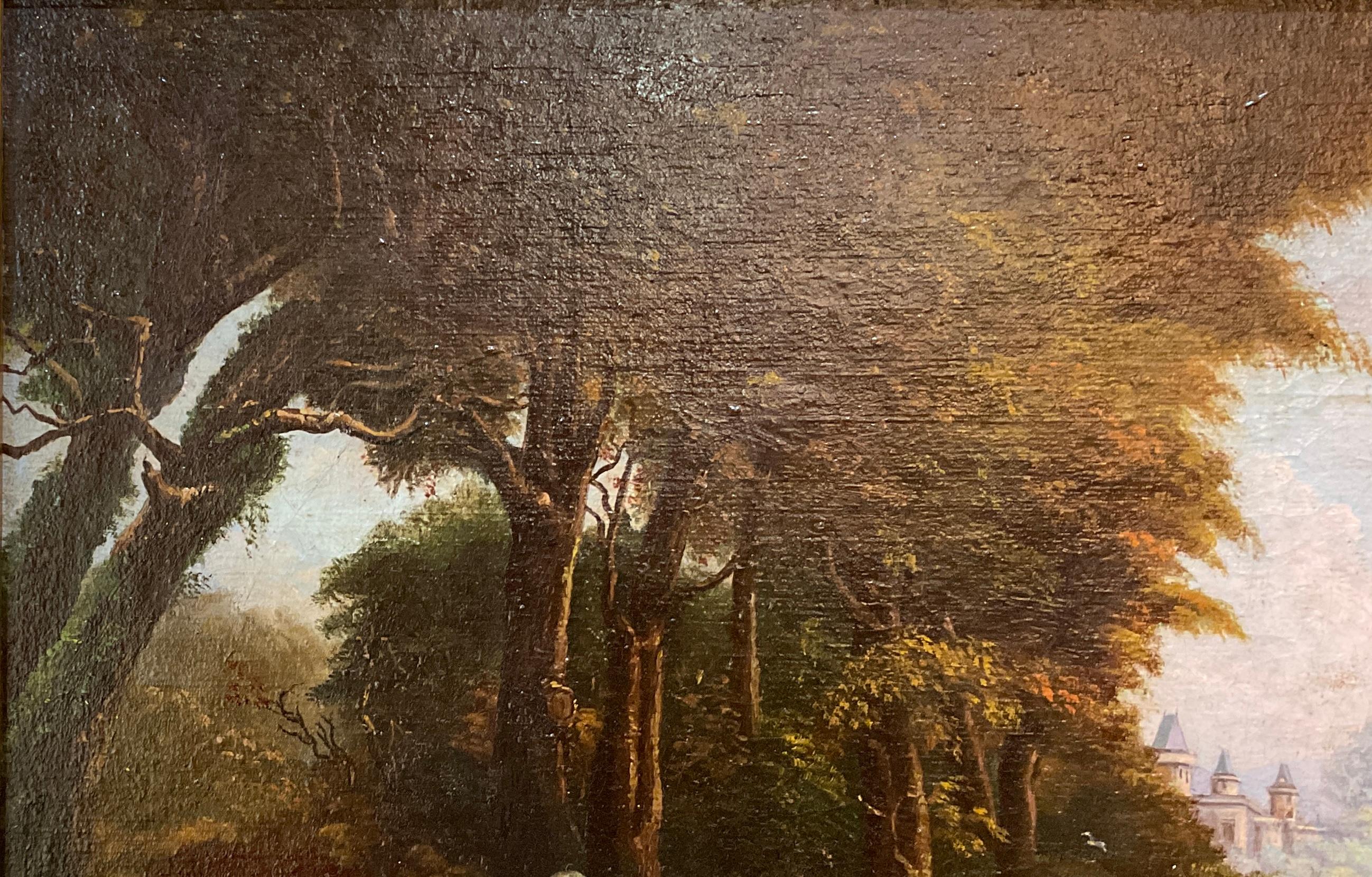 French Romanticism: 19th-Century Oil Painting For Sale 3