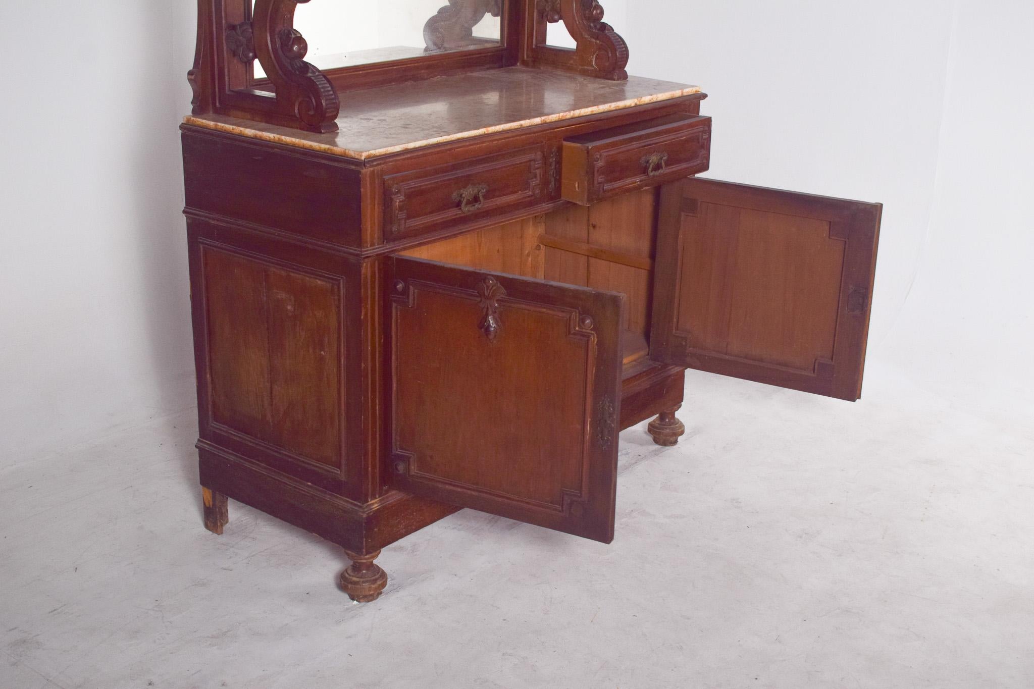 Cabinet à deux corps romantique français du 19e siècle en vente 4