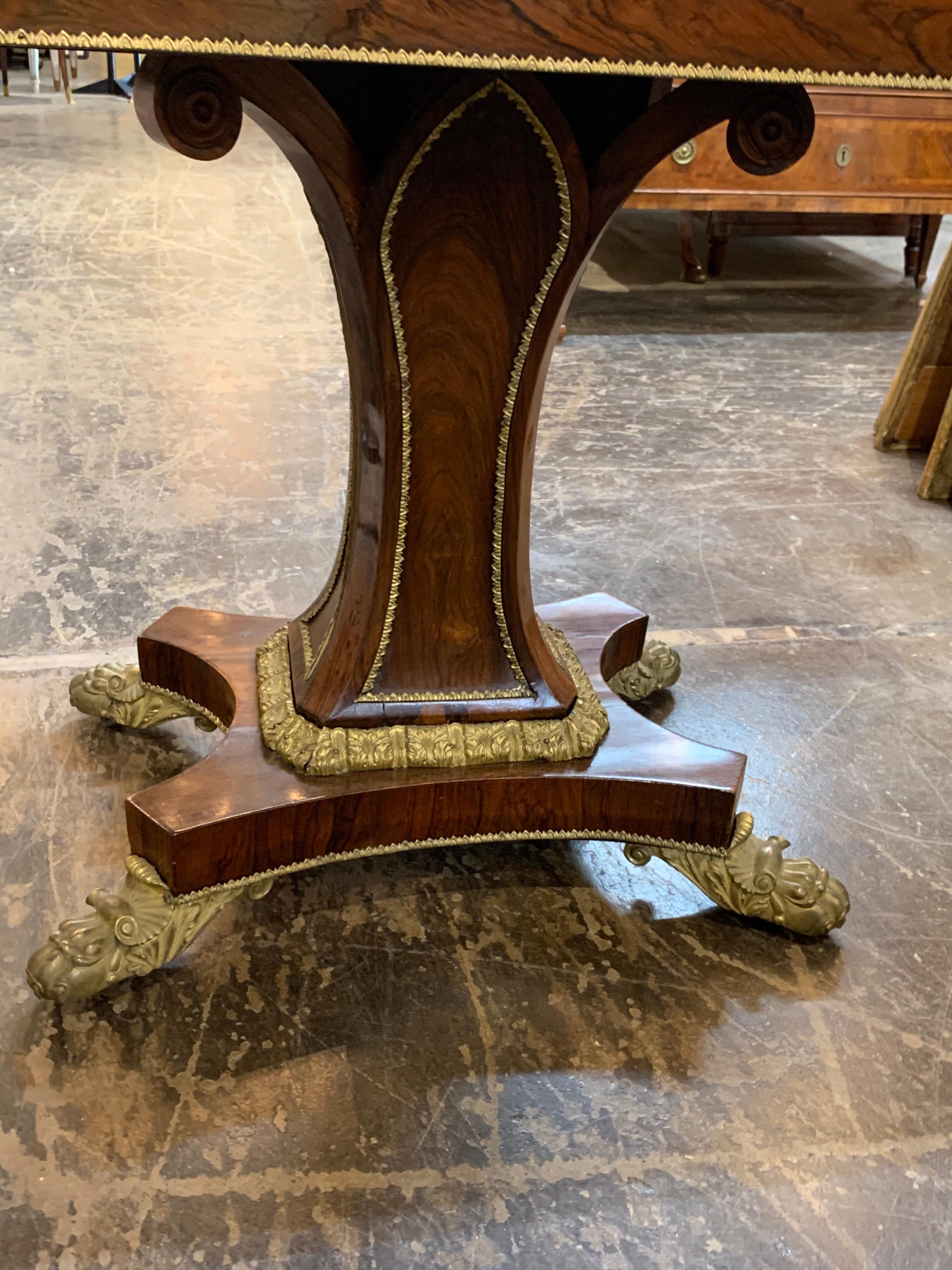 19th Century French Rosewood and Gilt Bronze Mounted Game Table In Good Condition In Dallas, TX