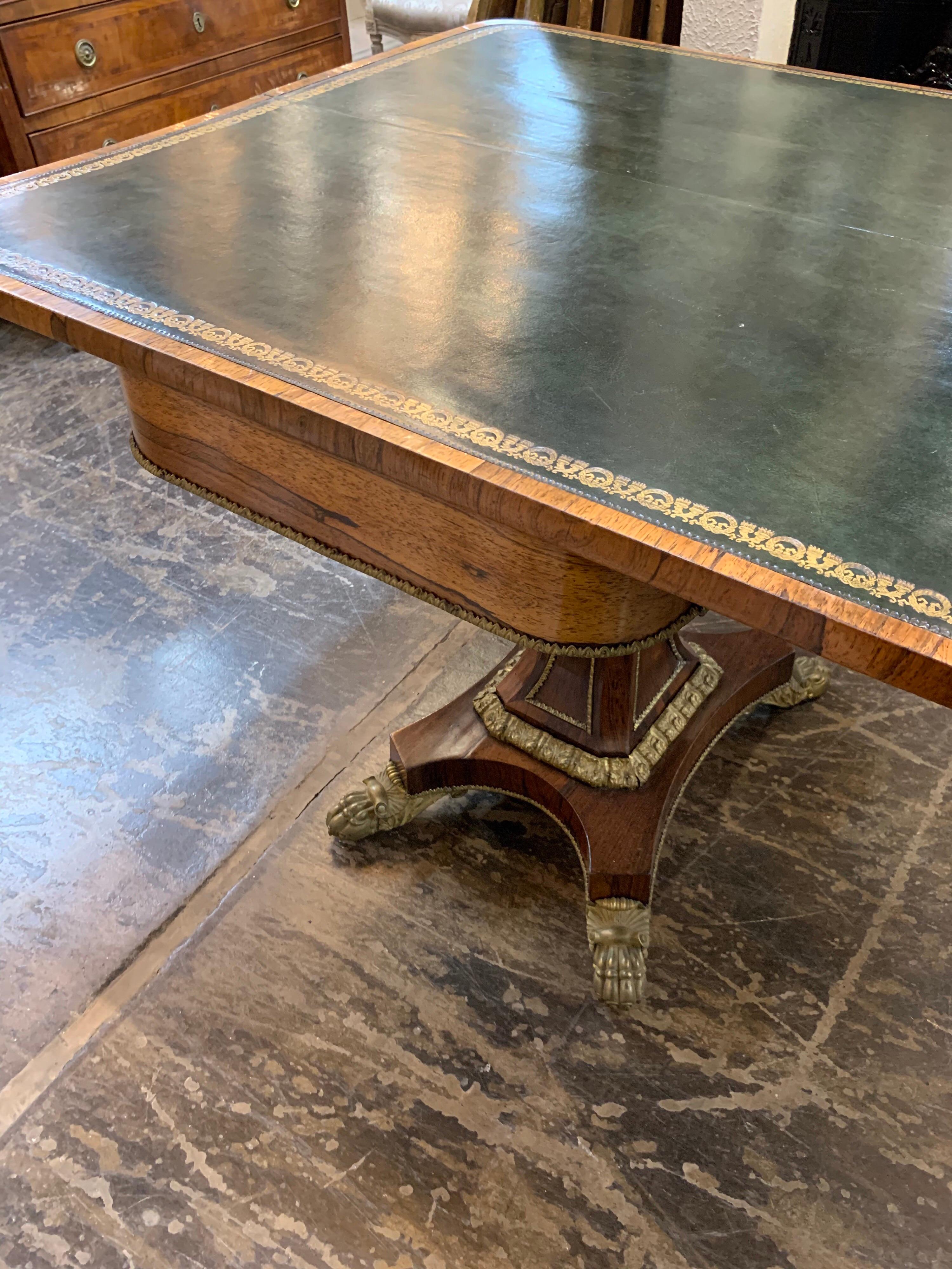 19th Century French Rosewood and Gilt Bronze Mounted Game Table 1