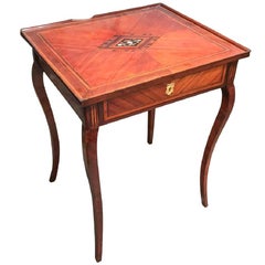 19th Century French Rosewood and Inlaid Table